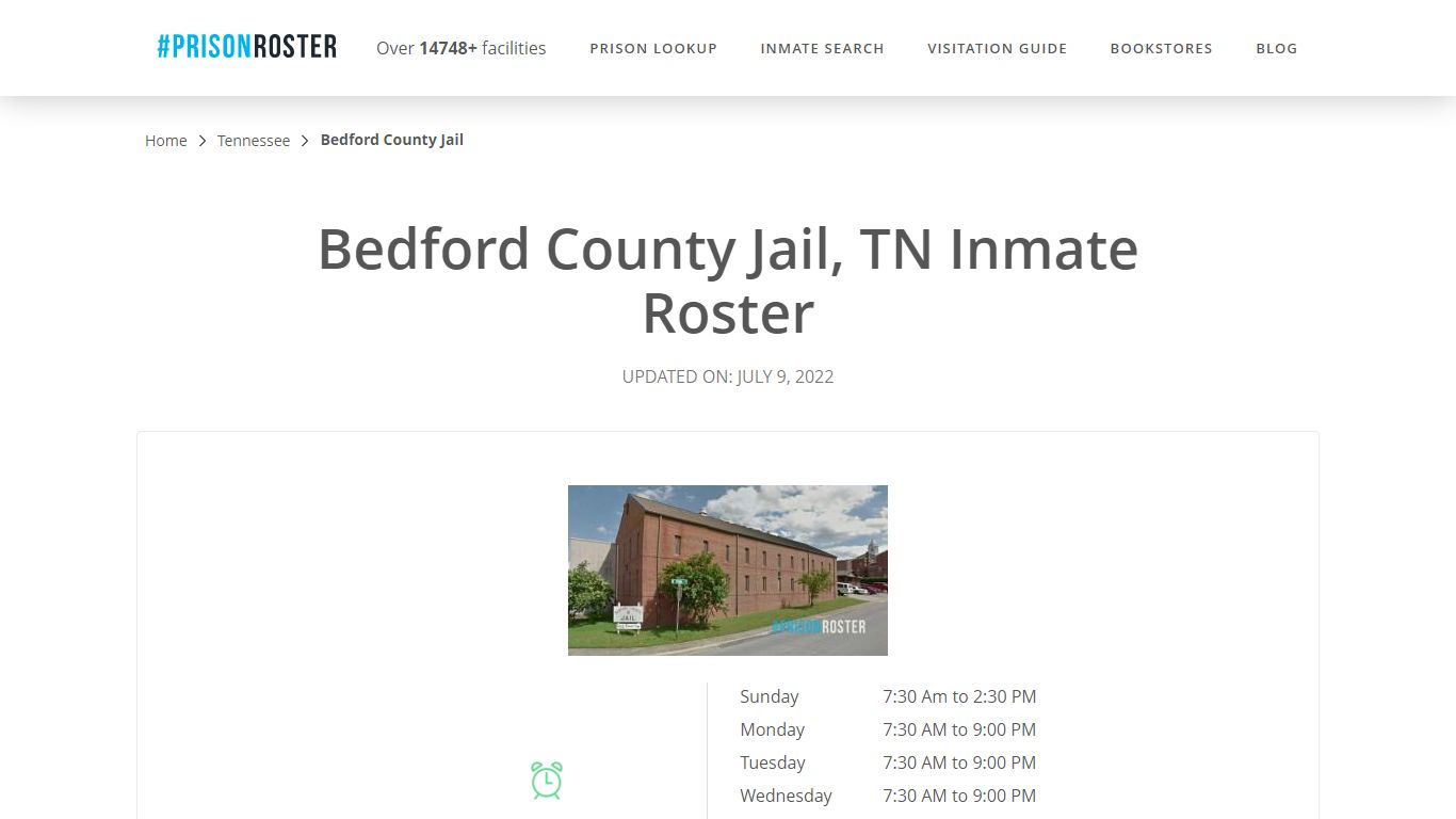 Bedford County Jail, TN Inmate Roster - Prisonroster
